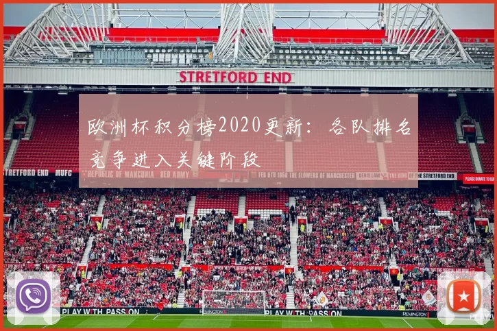 欧洲杯积分榜2020更新:各队排名竞争进入关键阶段